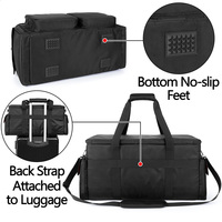 Sac de fichiers de câble DJ avec fond rembourré détachable et séparateurs, sac de voyage pour équipement de DJ professionnel, Instrument de musique