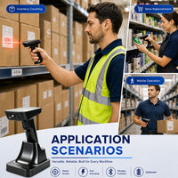 Escáner de Códigos QR 2D YUANAIDC, Lector de Códigos de Barras Inalámbrico Portátil, Pistola de Escaneo USB con Cable 1D para Inventario de Supermercados y Almacenes