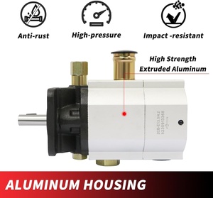 Hydraulic Log <b>Splitter</b> Pump 11GPM 2-Stage Hi/Lo Gear Pump with 3000 PSI, 3600RPM Aluminum 1/8" Keyed Shaft for Log <b>Splitters</b> - Product Image 4