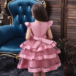 Children's Beaded Performance Dress Multi Layer Tutu Skirt A Line Sweetheart Neckline Flower Girl Dress For Girls - Product Image 3