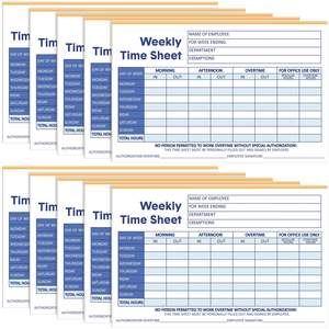 Табелы рабочего времени для сотрудников в еженедельном формате 8,5X5,5 дюймов ежедневные карты времени журнал для офиса сотрудников, планировщик бизнес-расписания - Product Image 1