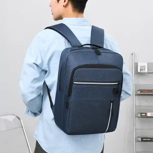 Ordinateur portable voyage d'affaires sac à bandoulière polyester sac à dos école hommes collège avec ordinateur portable usb sacs sac à dos