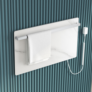Snow Mountain – plaque de roche blanche en Fiber de carbone, chauffage de la salle de bain, serviette électrique, support de séchage - Product Image 1