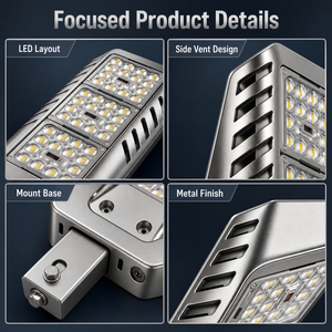 ไฟติดถนนไฟ LED สำหรับทางเดินในสวนกลางคืน100W 200W 300W หลายโมดูล - Product Image 5