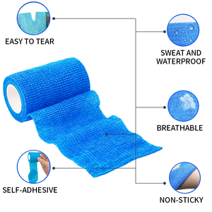 12 rollos de cinta autoadhesiva para veterinarios atléticos, vendaje médico cohesivo elástico para lesiones deportivas, suministro sanitario - Product Image 6