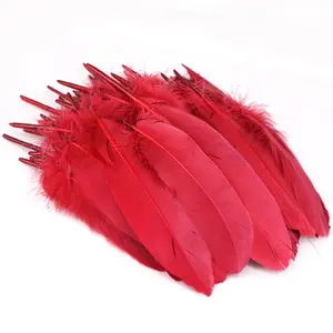 เด็กDIYนุ่มGoose Featherปีกขนย้อม 15-22 ซม.100pcs Carnival DIYเครื่องแต่งกายFeather Headdress