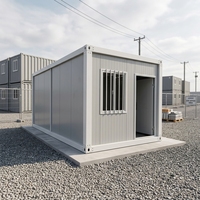 Bureau préfabriqué en conteneur plat en acier de 20 pieds, design moderne et respirant, de forme carrée