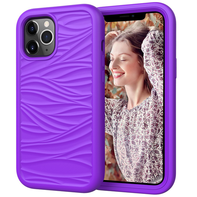 New High Quality Silicone Waterproof Shell Anti-Slip Wave Texture Cover Mobile Cell iPhone Phone case for iPhone 13 Mini 5.4