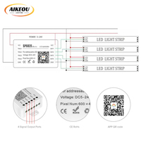Contrôleurs de bande LED RVBW Dimmers VP 12V 24V avec télécommande RF V3 V3-L 4 canaux, garantie 3 ans
