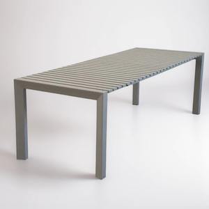 TAVOLO IN ALLUMINIO CHAMPAGNE 180X90 CM - Product Image 1