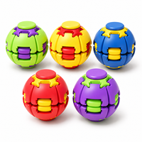 Balle anti-stress Fidget à presser et à tourner, mini spinner portable pour tous les âges, 6 couleurs, idéal pour le bureau, les voyages, cadeau, jouet