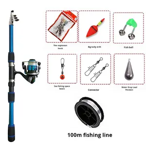 <span class=keywords><strong>Ensemble</strong></span> de cannes à pêche en fibre de verre super résistantes pour la pêche en mer et sur la plage, 5 sections, portables, longue portée, <span class=keywords><strong>ensemble</strong></span> complet, vente en gros - Product Image 4