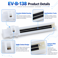 Sensor Perpindahan Linier EV-B-138 138mm 1% IP54 DC 60V Resolusi Tak Terbatas Novotechnik TLH/TL untuk LT Sakae LP Variohm