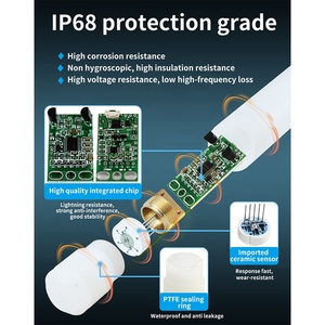 4-20mA RS485 LCD chìm mức chất lỏng đầu dò PTFE chống ăn mòn mức chất lỏng Transmitter pvdf PTFE gốm cảm biến - Product Image 5