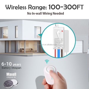 10A <span class=keywords><strong>RF</strong></span> điều khiển từ xa không dây Ánh Sáng push button chuyển chống cháy PC chất liệu không thấm nước mức độ IP66 tường thiết bị chuyển mạch - Product Image 3