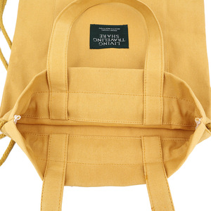OEM personalizado bolso de compras al por mayor de algodón cordón mochila con bolsillo dibujar cadena bolso para dama - Product Image 5