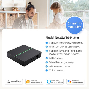 LangYeao Matter Gateway Zigbee Thread, Control LAN por RJ45, Funciona sin Conexión con Apple HomeKit, <span class=keywords><strong>Alexa</strong></span>, Google Home, Tuya - Product Image 2