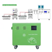 Taşınabilir DC AC hibrid güneş güç inverteri şarj cihazı pil UPS enerji depolama jeneratörü sistemi kutusu kiti PWM regülatörü regülatörü