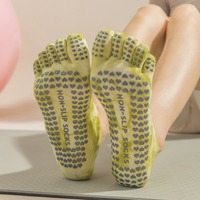 Chaussettes de yoga personnalisées 2026 avec logo, cinq doigts, antidérapantes, respirantes, en coton, pour femmes, pour le yoga et le Pilates