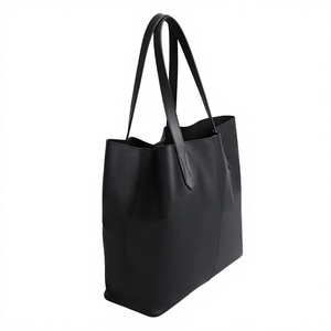 Sacs à main en cuir véritable à deux poignées robustes avec fermeture éclair, accessoires de mode pour femmes BS International, grande capacité, imperméables - Product Image 3
