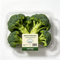 Étiquettes autocollantes imprimées étanches Haoxuan ODM pour produits frais (brocoli) – Idéales pour l'emballage et la marque des aliments frais