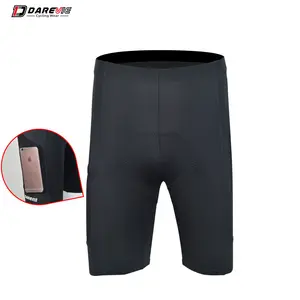 Darevie New Men Custom Cycling Triathlon Shorts Padded With Side Pocket Bicycle Tight Pants Cycling Shorts