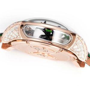 Nouvelle Arrivée 2026 – Montre de Luxe pour Homme Thème Panda 3D Astronomia, Or Rose, Diamants, Tourbillon Mécanique, Bracelet en Bambou - Product Image 4