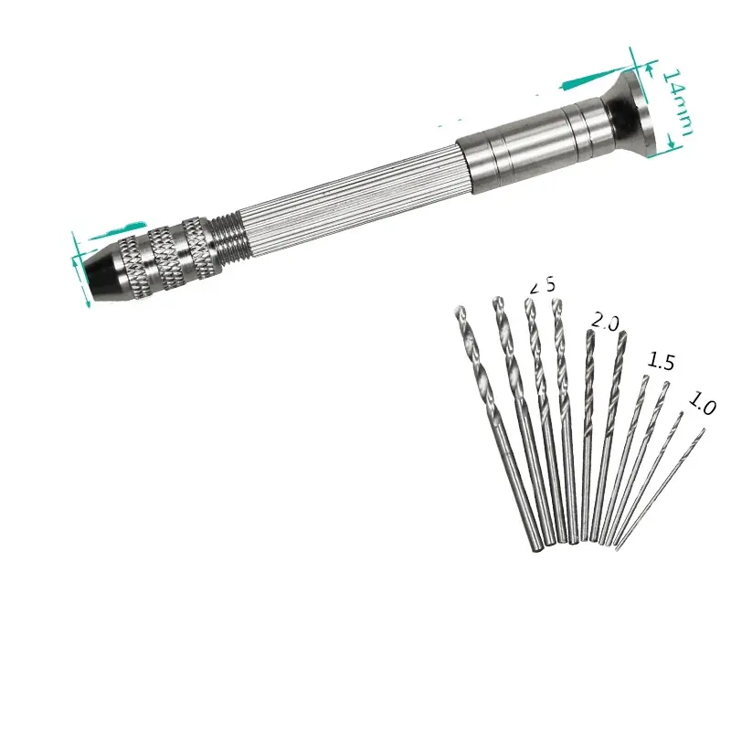 Ручная мини-дрель для ювелирных изделий, сверла 0,8-3 мм, ручная булавка, сверло для ювелирных изделий, сверление отверстий для рукоделия из дерева и эпоксидной смолы