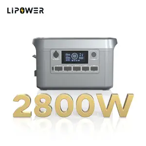 Lipower 1000W 1500W 2000W 2800W 대용량 파워 팩 200W 휴대용 스마트 태양 광 발전기 110V 220V 가정용 야외
