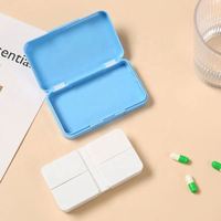 Boîte à médicaments portable anti-poussière en plastique PP, étui de rangement de poche pour voyage, boîte à pilules pratique pour sac à main