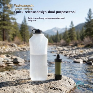 Paille filtrante à eau avec bouteille en PP pour la randonnée, le camping et les activités de plein air, 1 pièce, toutes saisons - Product Image 2