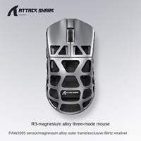Souris de jeu sans fil Attack Shark R3 en alliage de magnésium, 6 boutons, auto-rechargeable, ergonomique, légère, PAW3395 4K8K /2.4G