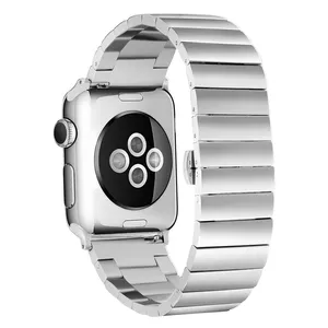 COOLYEP tali jam tangan Stainless Steel, tali jam tangan logam mewah untuk iWatch 9 8 SE untuk Ultra 9