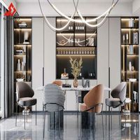 Meuble de présentation de bouteilles de vin en bois moderne de luxe personnalisé pour le salon