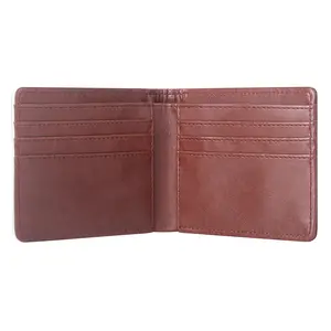 Portefeuille vintage pliant en gros sublimation vierge nouveau portefeuille pour hommes grande capacité multi-cartes portefeuille en cuir PU