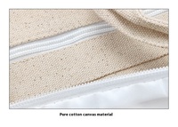 Bolsa de Lona de Algodón Profesional de Fábrica con Dos Asas, Parte Superior Abierta, Portátil para Archivos y Uso Simple de Compras, Diseño con Patrón de Letras