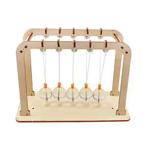 DIY Newton Cradle Table Decor Newton Ball Physics Science Toys 5 Glass Balance Ball