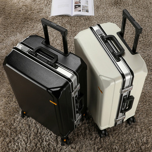 Maleta de viaje con marco de aluminio, ruedas giratorias de 360 grados, resistente, unisex, para viajes de ocio. - Product Image 1