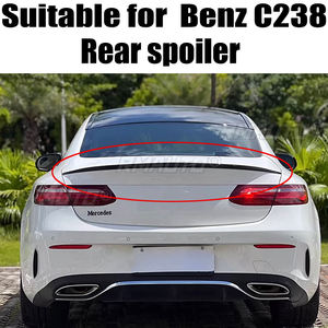 Pour Mercedes Benz Classe E Coupé C238 Spoiler de coffre arrière en fibre de carbone aspect carbone Déflecteur style E53 AMG M4 Noir brillant - Product Image 1