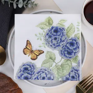 Color Butterfly Napkin High-quality Printed Paper Napkins Table Decoration