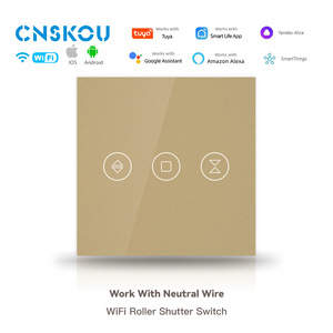 CNSKOU WiFi Roller <b>Shutter</b> Switch Touch Smart Glass Surface With Neutral Wire For Smart Home Automation - Product Image 5