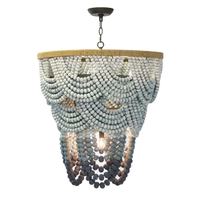 Lustre suspendu en bois perlé style bohème antique, hauteur réglable, pour chambre, cuisine, îlot, salon, installation facile au plafond