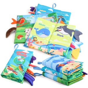 <span class=keywords><strong>Libro</strong></span> de imágenes de tela para bebé 2025 XR con bosque oceánico y libros de tela de cola de animales juguete educativo de aprendizaje - Product Image 1