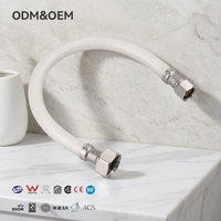 Tuyau flexible tressé moderne en PVC avec extrémités en laiton raffiné DN8 31cm/41cm/51cm/91cm Tuyaux de plomberie pour chambre 1.0Mpa 85