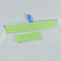 Support de balai plat en aluminium robuste pour usage commercial avec manche en aluminium et tampon de balai jetable en microfibre