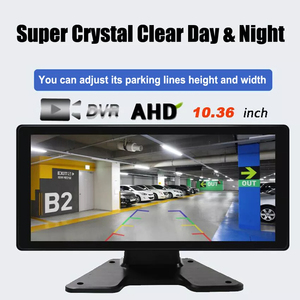 10.36 inch Quad Màn hình Màn hình thiết lập 4 cái sao lưu HD Máy ảnh xe tải 360 Panorama đậu xe DVR hệ thống không thấm nước đảo ngược máy ảnh cho RV - Product Image 2