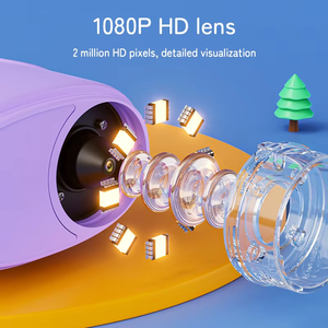 382パープル環境に優しいポケットデジタル拡大ガラス玩具8LED 2MP 2インチIPS 1000X軽量ハンドキッド顕微鏡 - Product Image 5