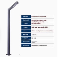 Lampadaire LED moderne design lampadaire de jardin lampadaire aluminium poteau extérieur IP65 lumière LED étanche