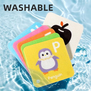 Tarjetas de Alfabeto Suave con Bolsa de Almacenamiento de Tela para Bebés, Niños Pequeños y Niños, Tarjetas Flash de Aprendizaje ABC, Libro Silencioso para Bebés, 26 Unidades - Product Image 4