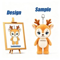 Porte-clés en peluche souris en coton PP super doux pour enfants, brodé, avec logo personnalisé, design OEM, jouet, cadeau d'anniversaire